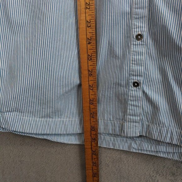 Abercrombie & Fitch Shirt Dress Sleeveless Striped Mini Sz S Blue Preppy Coastal - Picture 8 of 8